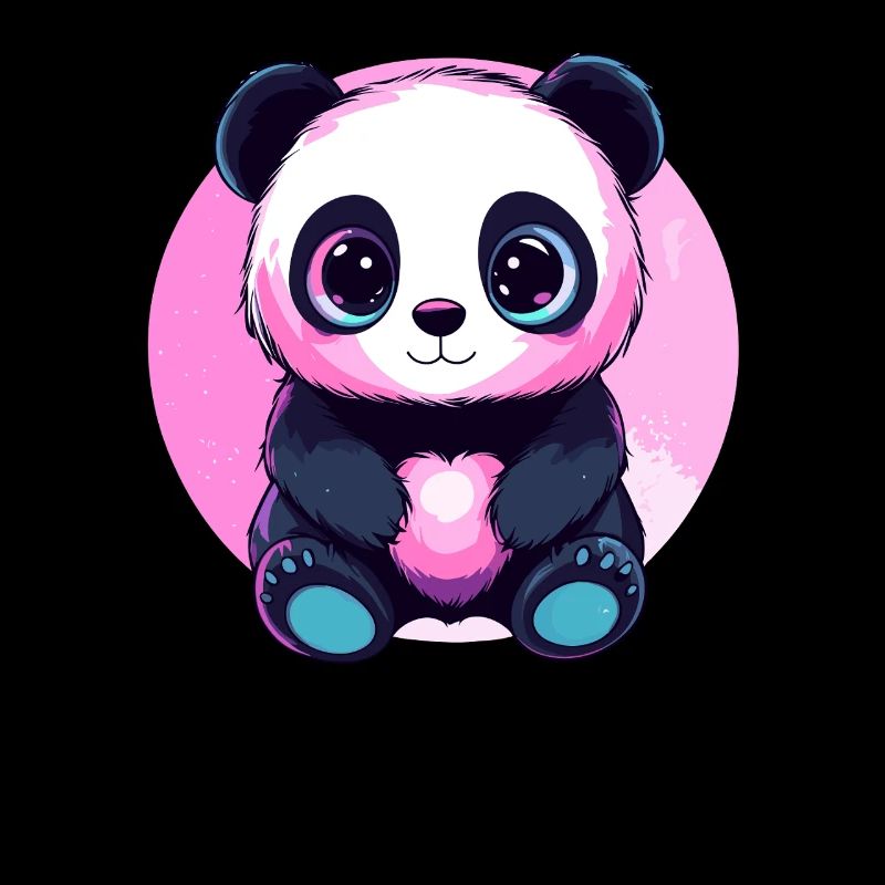 Panda Heart Pink