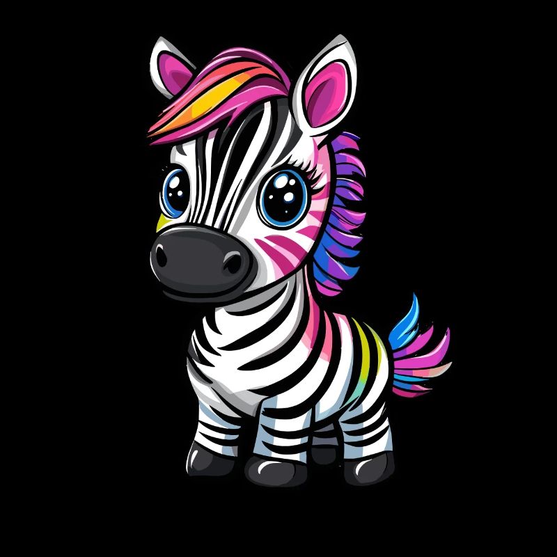 Colorful Striped Zebra