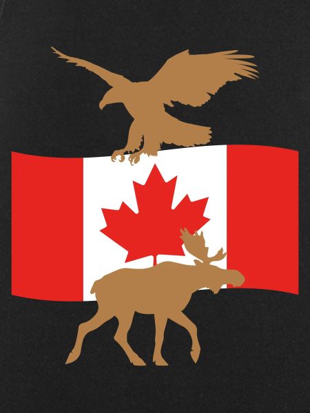Canada Flag Elk Eagle