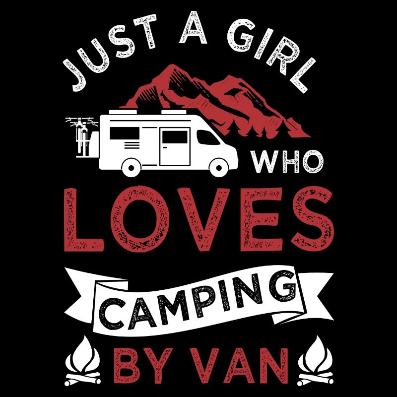Nur ein Mädchen liebt Camper Camping Van