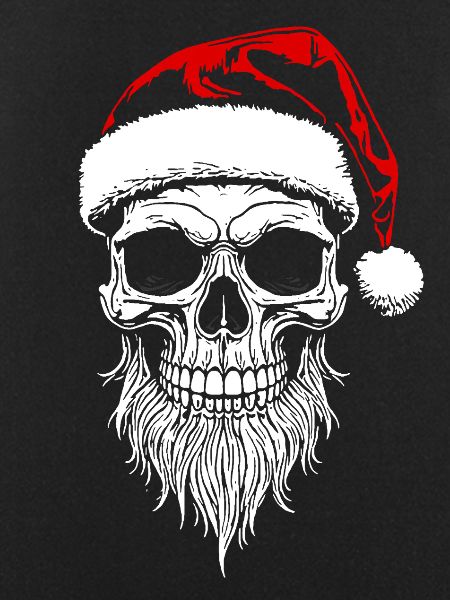 Skull Santa Christmas - Skull