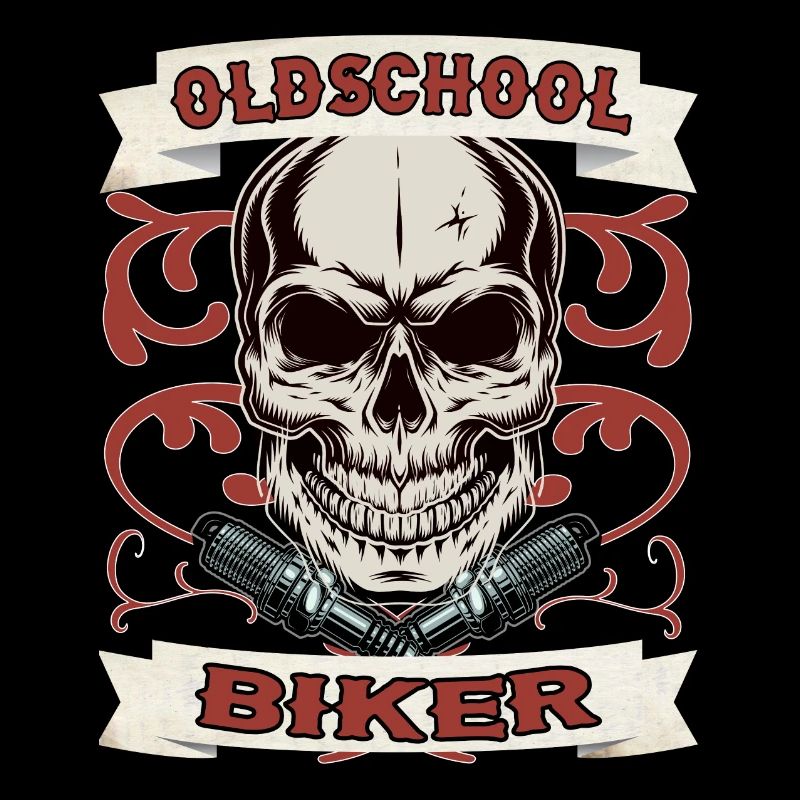Old school biker motorcycle motorcrycle gift idea