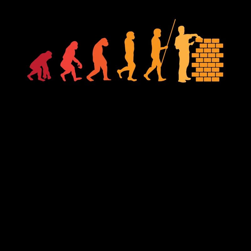 Maurer Evolution | cadeau de constructeur de mur drôle
