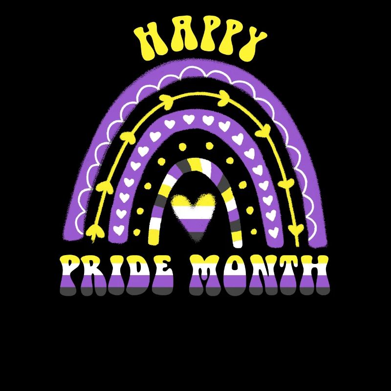Happy Pride Month Nonbinary Rainbow