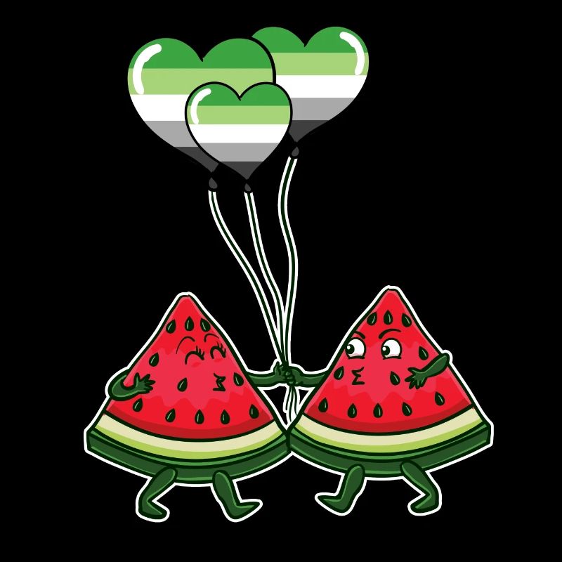 Pärchen Wassermelone Aromantic Pride