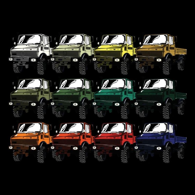 Colour palette Unimog - Oldtimer - Rainbow different