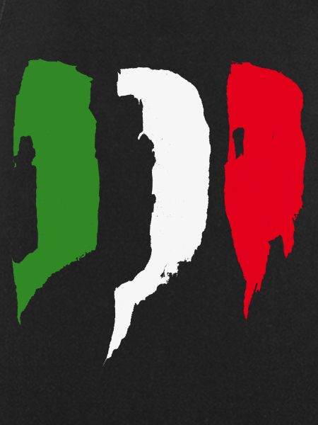 Italy Flag - Brush Strokes