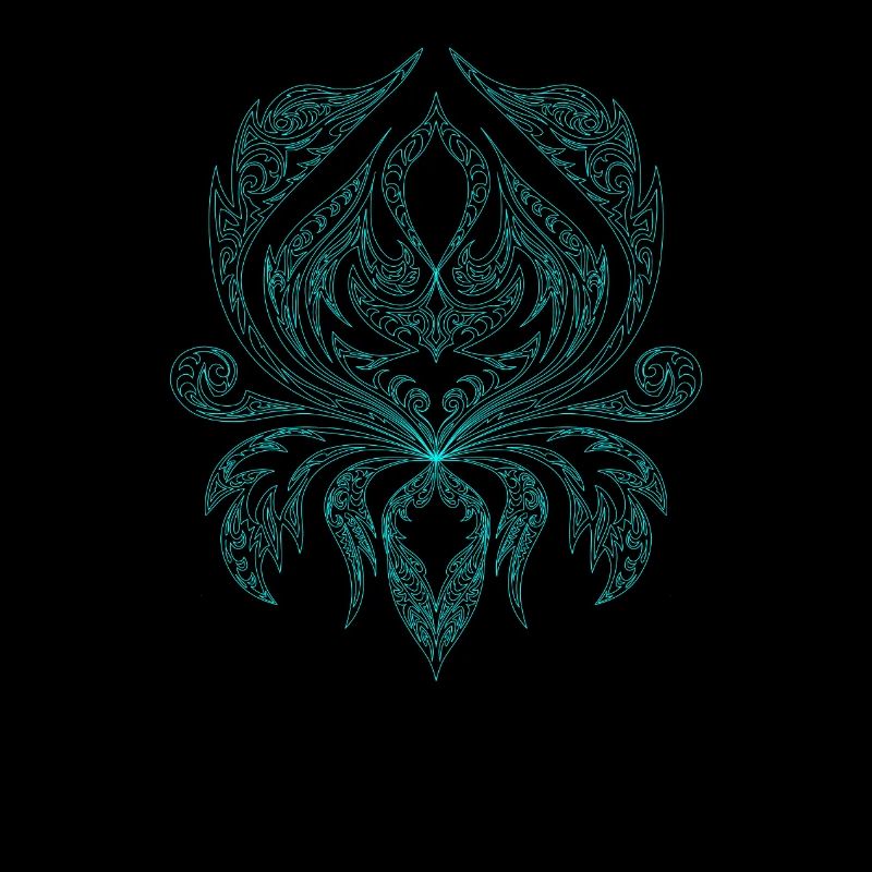 Turquoise Ornament Tribal Pattern