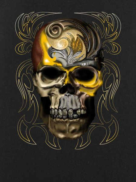 Golden Skull Ornament