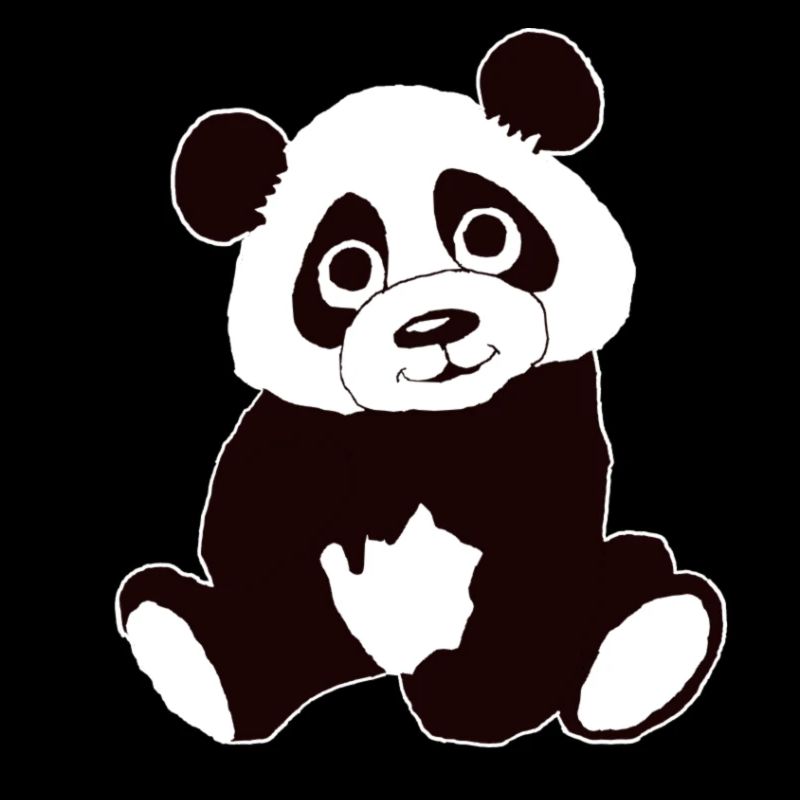 Panda (logo small, white)