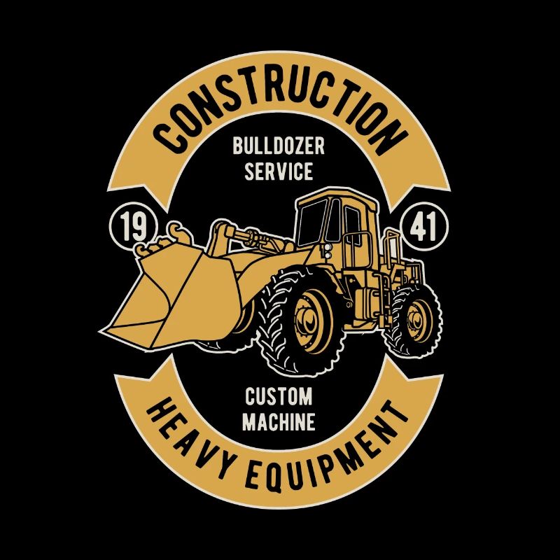 Construction Worker Bulldozer Excavator Heavy Machinery