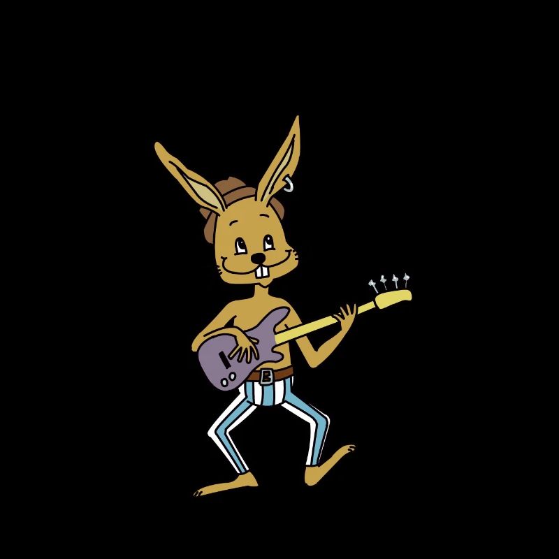 Bass playing rabbit
