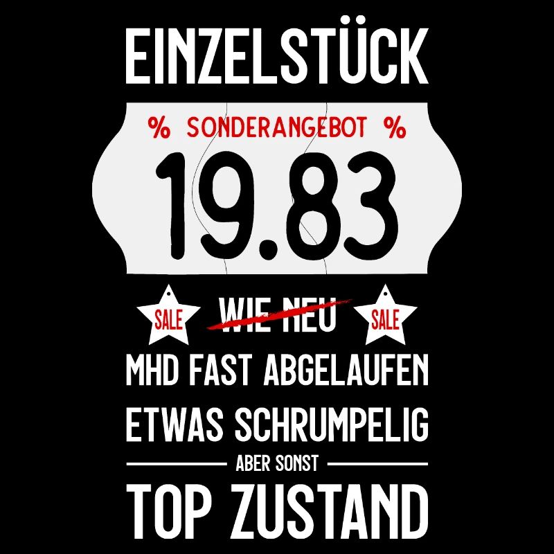43. GEBURTSTAG 1983 EINZELSTÜCK PREISSCHILD