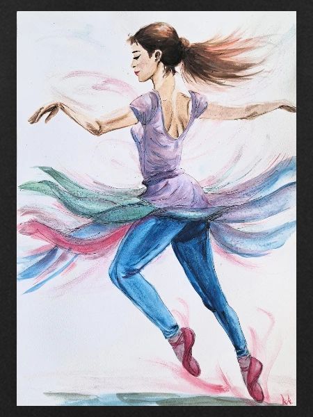 Swirling Dancer in Pastels
