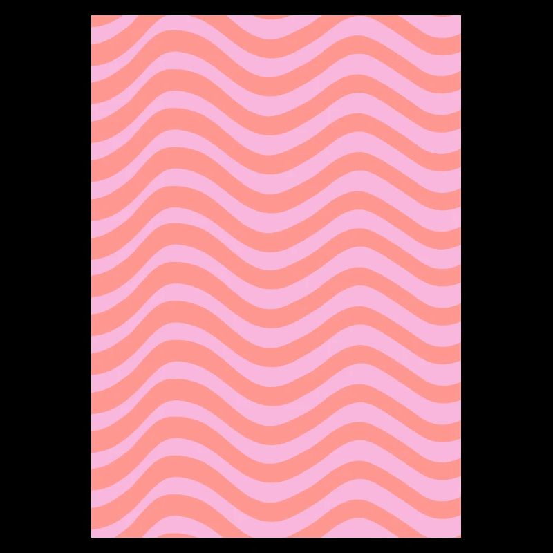 Stripe Wave Pattern - Pink Customizable