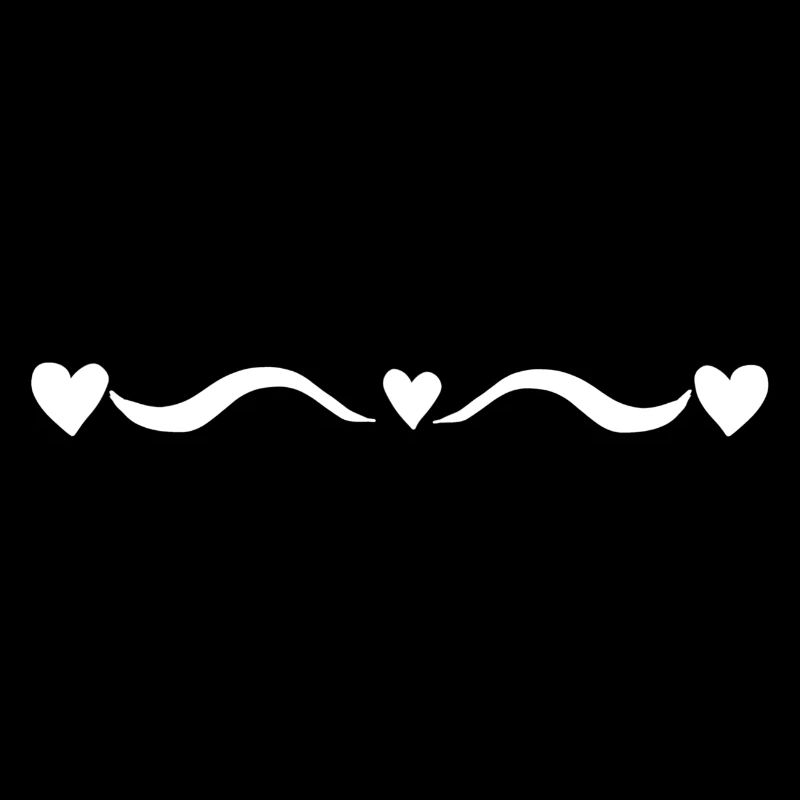 Three Hearts Line Wave Heart