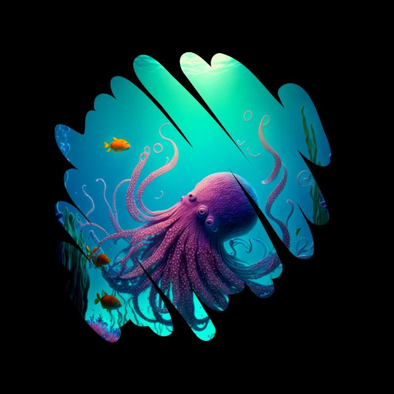 Ocean animals, octopus