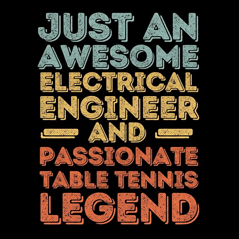 Electrical engineer table tennis retro