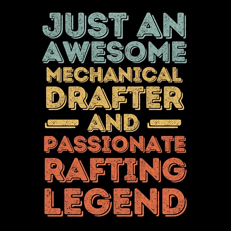 Technical draughtsman rafting retro