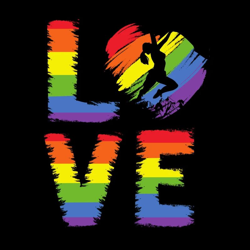 Frauen Klettern LGBT Pride