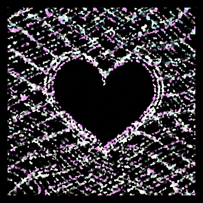 Points Pattern Cross Heart Love Shape