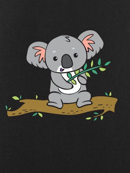 Koala - mit Eukalyptus auf Baum