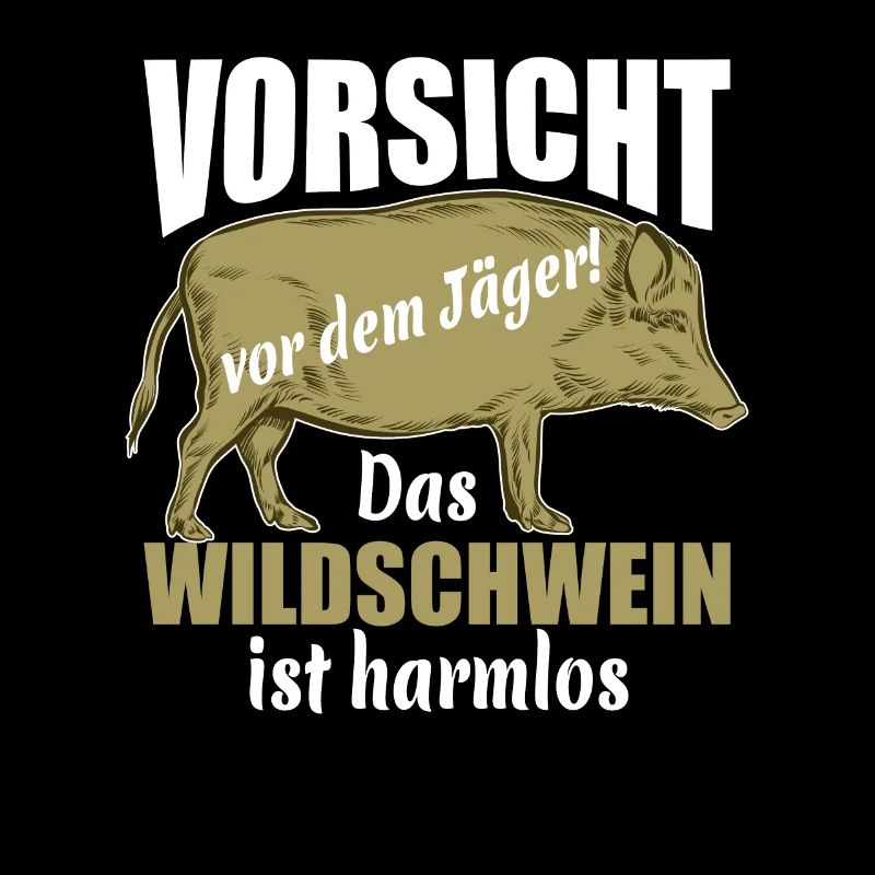 Vorsicht vor dem Jäger das Wildschwein ist harmlos