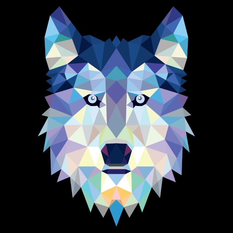 Wolf Wolfskopf Grafik Rudel Wölfe Geschenkidee
