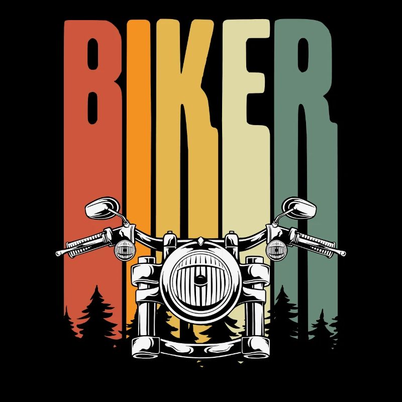 Bunte Biker Retro