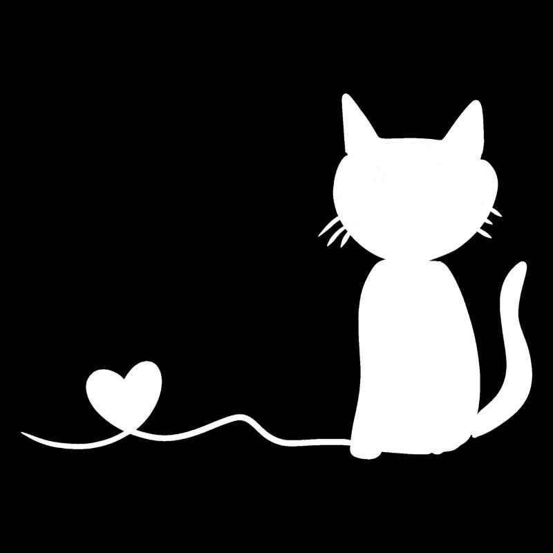 Cat Left Heart Symbol Wavy