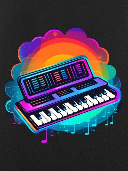 Keyboarder Synthwave 80s Gift