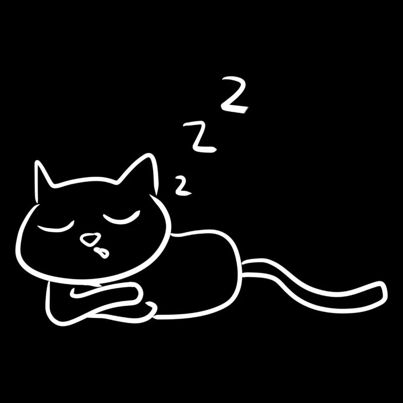 sleeping cat sleeping symbol animal