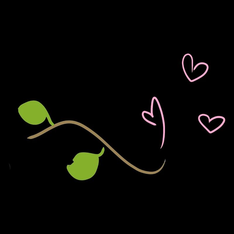 Symbole de branche Heart Tree Natural Stick Leaf