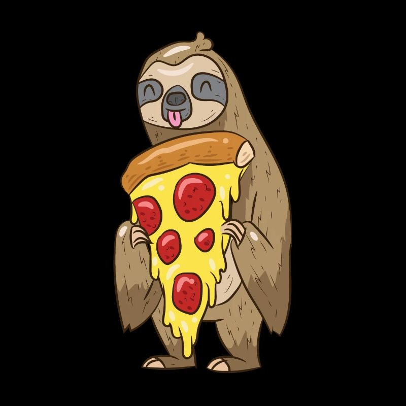 Faultier liebt Pizza Tierfreunde Geschenk