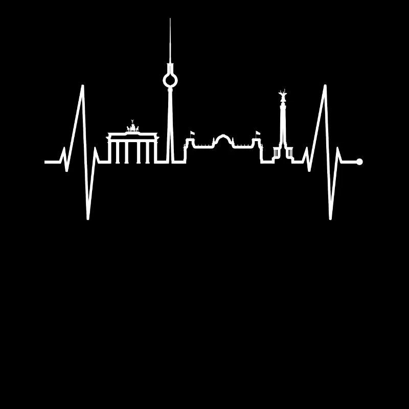 Berlin Herzschlag Skyline Puls Geschenk Souvenir