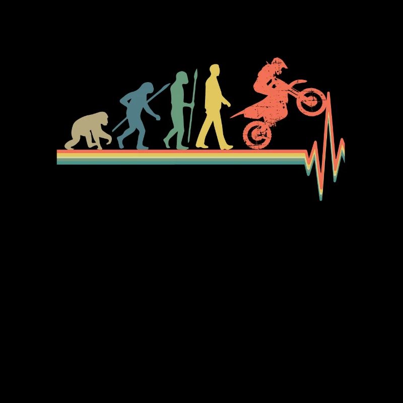 Evolution du rythme cardiaque de motocross rétro