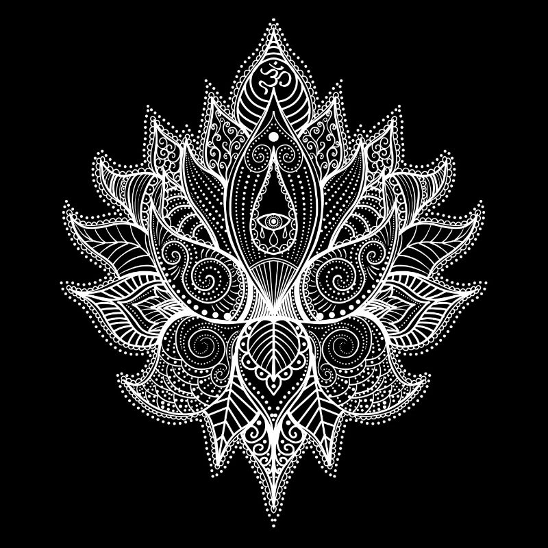 Mandala fleur de vie bouddhiste indienne