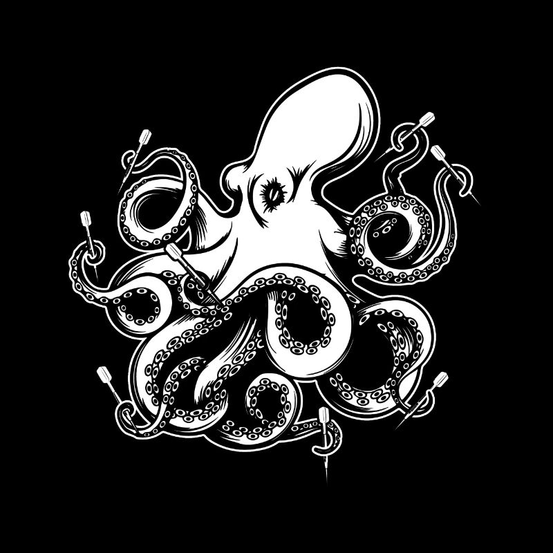 Dart playing octopus octopus darts dart player