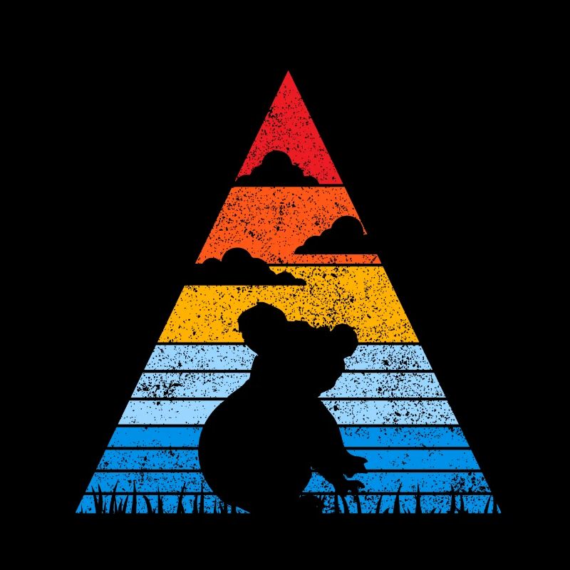 Retro Koala Sunset Tier Australien Koalabär