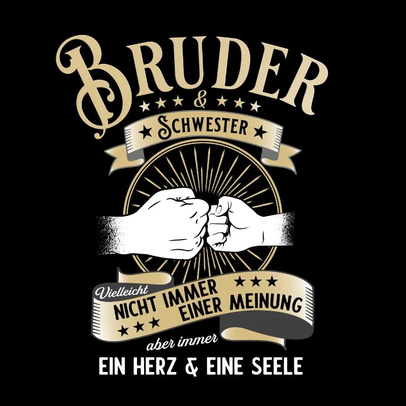 Bruder Schwester vintage Geburtstag Geschenk