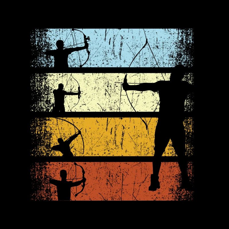 Retro Bogenschießen Bogensport Bogenschütze Pfeil