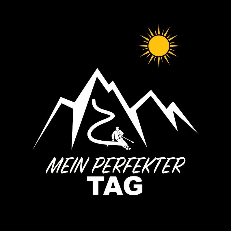 Perfekter Tag Skiläufer Skispruch Wintersportler