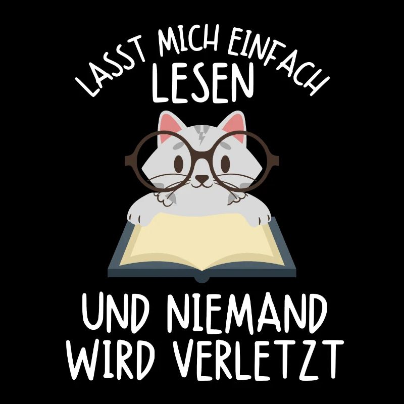 Leseratte Katze Katzen Buch Bücher Kätzchen Spruch