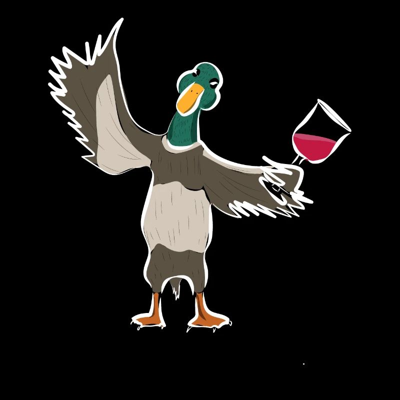 Canard canard mignon avec du vin rouge invite à boire