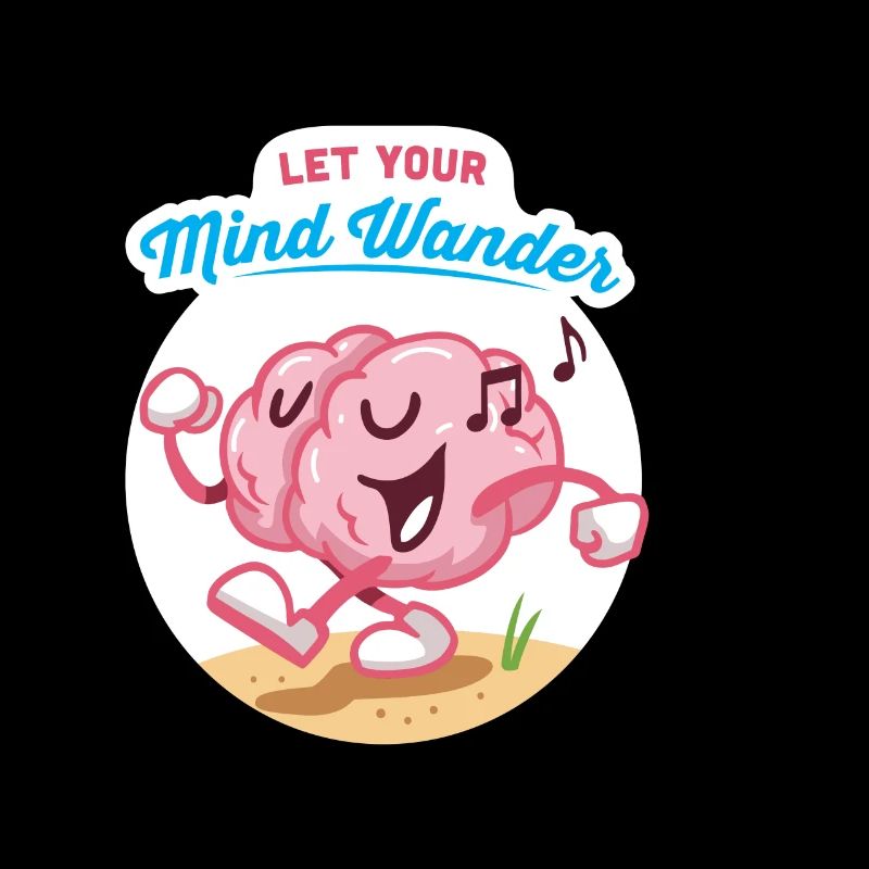 Let your mind wander design for creative head