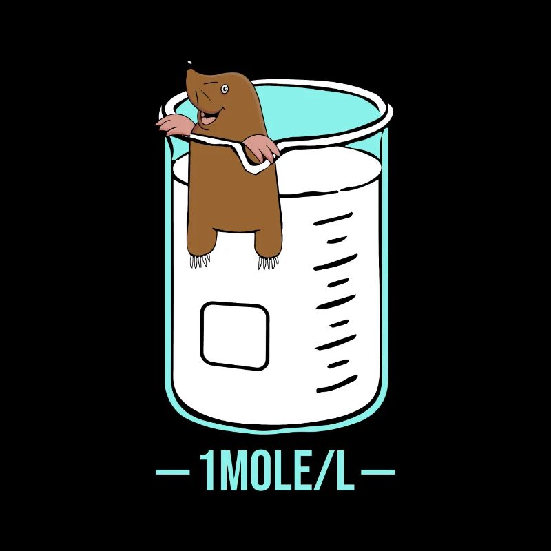 One Mole Per litre Chimie Science Chimiste