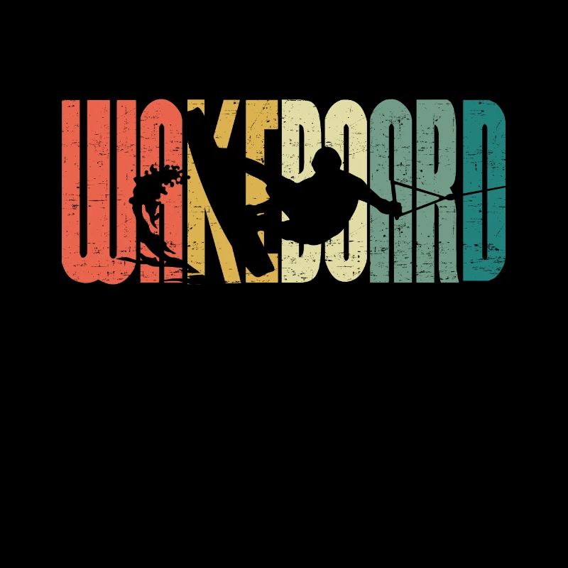 Retro Wakeboard Sunset Wakeboarder Wakeboarding
