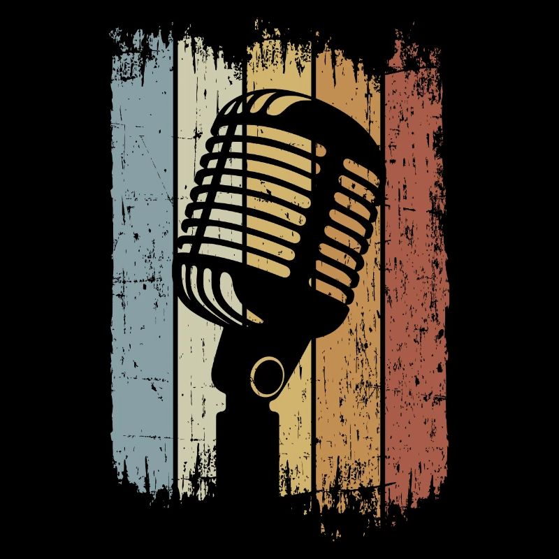 Singer Retro Microphone Singing