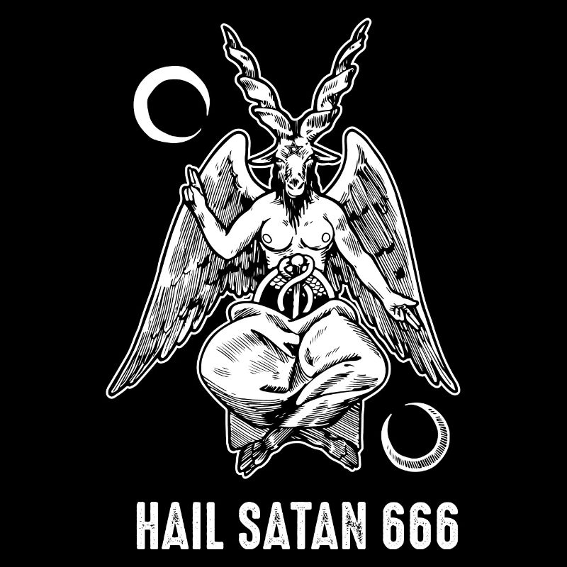 Hail Satan 666 Satan Chèvre Diables Chèvre satanique