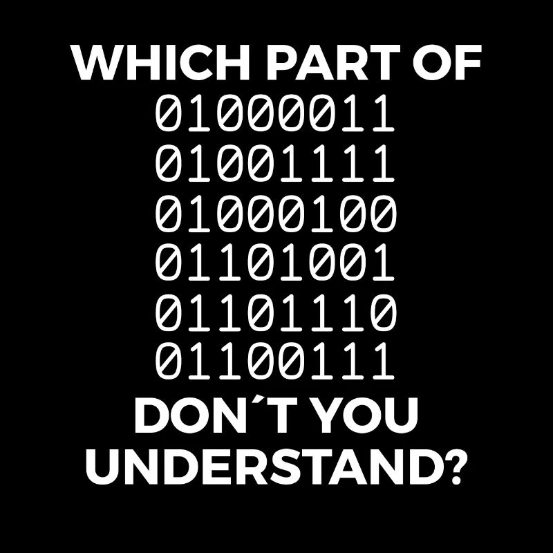 Funny binary code saying